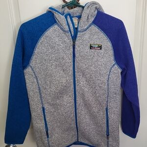 L.L. Bean Heathered Blue and Gray Hoodie